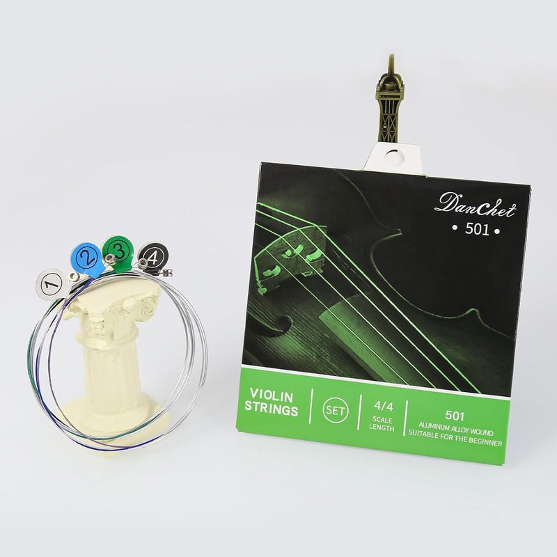 Danchet Violin Strings 4/4 Full Set Beginner Level, Ball End, Aluminum Alloy Wound 501… - Image 4